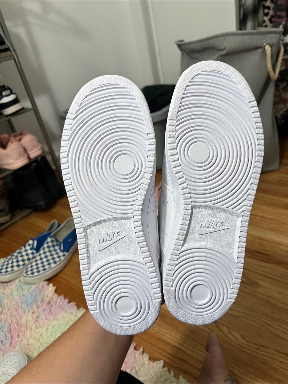 NWOT Nike Court Vision White Low-Top Sneakers - Picture 4 of 4